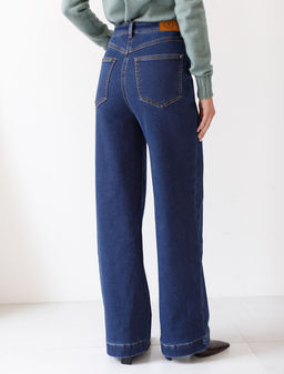 Джинсы-трубы из эластичного денима на флисе - Vilatte фото 3