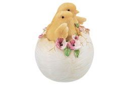 Фигурка декор. 9,5*7,5*9,5 см "Цыплята в яйце"