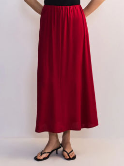 Юбка миди из вискозы и льна ZR2605013502-70 / Zarina