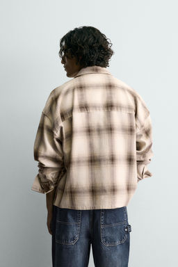 TEXTURED CHECK SHIRT - Zara фото 3
