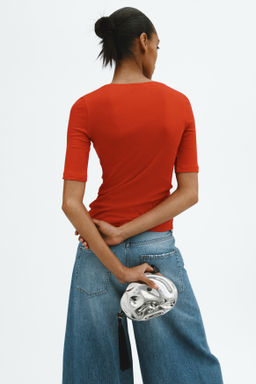 Top de algod?n pima con escote en U - H&m фото 7