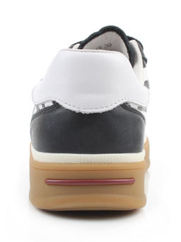 03-Y6-1B BLACK/WHITE Полуботинки спортивные женские (натуральная кожа)