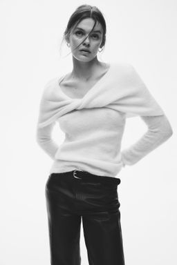 Top en mezcla de mohair con detalle girado - H&m фото 3