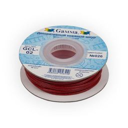 Шнур Gamma 2 мм GCL-02 цв. кожаный 10 м №026 красный