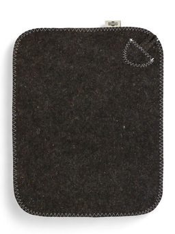 Коврик - сидушка для бани и сауны «Классический», 44×34 см, шерсть 100%, серый