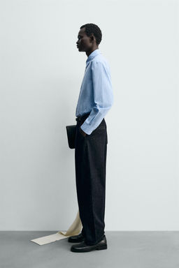 RELAXED FIT STRIPED SHIRT - Zara фото 4