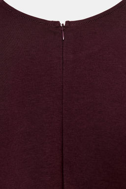 VESTIDO CORTO INTERLOCK / Vino - Zara фото 7