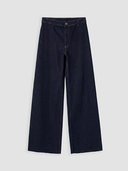 Y?ksek Bel Wideleg Fit Kad?n Jean Pantolon