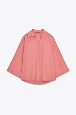 WIDE-SLEEVE POPLIN SHIRT