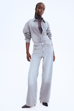 Feather Soft Wide Regular Jeans - H&m фото 8