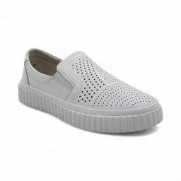 Кроссовки из натуральной кожи А5393 белые