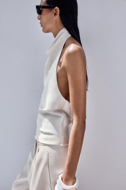 SATIN HALTER TOP - Zara фото 26