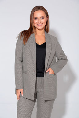 Костюм Liona Style 880 бежевая клетка  фото 4