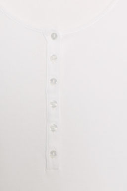 HENLEY NECK T-SHIRT - Zara фото 8