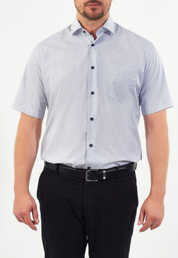 Сорочка мужская короткий рукав GREG 211/108/Z/1p STRETCH_x_GB  фото 9