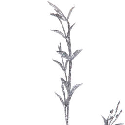 Ветка декоративная "Сказочные блики" 65 см, Серебро