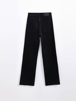 CONTE CON-621 Джинсы прямого кроя из eco-friendly денима с необработанным краем washed black