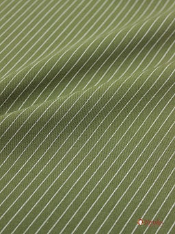 Пестрядь Средняя полоска на т.болотно-зеленом, ш.1.4м, хлопок-95%, п/э-5%, 160гр/м.кв