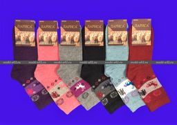 Цена за 12 пар. Носки женские АНГОРА Олени 36-41 (фактически 36-40) - For you фото 4