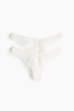 Pack de 2 bragas thong de encaje