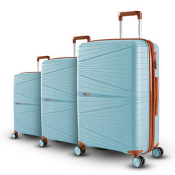 Набор из 3-х чемоданов с расширением 23103 Голубой