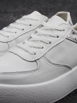 03-C140-9 WHITE Полуботинки спортивные женские (натуральная кожа)