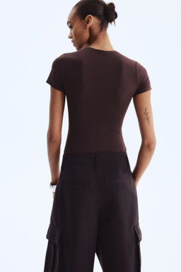 Body de manga corta en microfibra - H&m фото 8