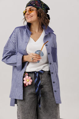 Рубашка ANELLI 1800 предгрозовая синь фото 2