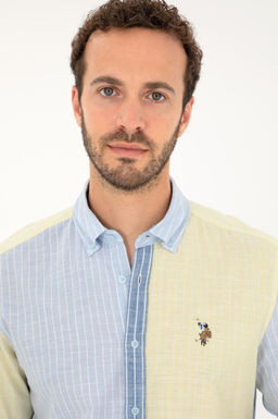 Мужская голубая рубашка с длинным рукавом - U.s. polo assn фото 2