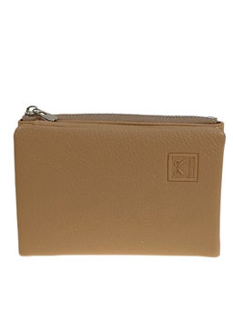 Женское портмоне из искусственной кожи, цвет светло коричневый