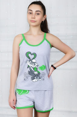 Арт. 3307 Пижама с шортами 42-52 (6 шт) Цвет:верх-серый,красный, низ-серый, красный - Калинка фото 3