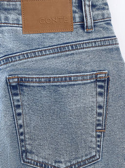 CONTE CON-616 Джинсы mom fit оксидной варки с высокой посадкой blue