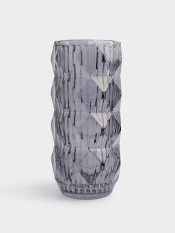 Ваза для цветов, 23 см, стекло, серая, Сanto
