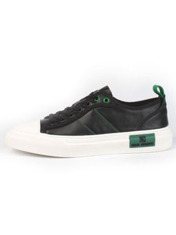 03-0106-1 BLACK/GREEN Полуботинки спортивные мужские (натуральная кожа) - Фабричный китай фото 3