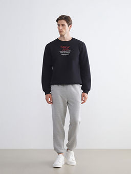 Bisiklet Yaka Erkek Sweatshirt