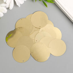 Цена за 2 шт. Пайетки «Круг», золото, набор 30 г, d=3 см