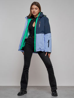 Горнолыжная куртка женская зимняя фиолетового цвета 33307F