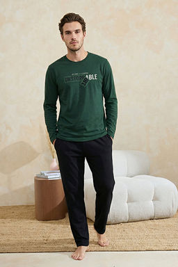 Ye_il Regular Fit Bask_l_ _rme Pijama Tak_m_ TMNAW26PT00081