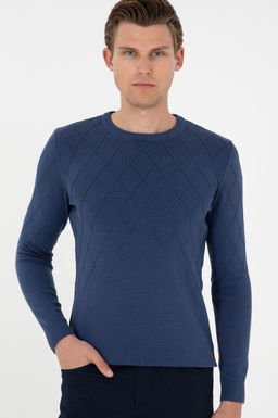 Мужской свитер цвета индиго - U.s. polo assn фото 3