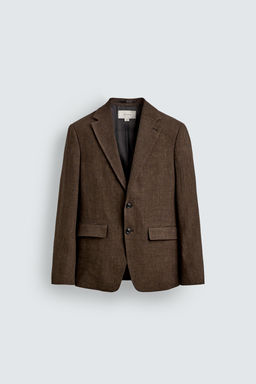 BLAZER TRAJE 100% LINO / Marr?n oscuro - Zara фото 8