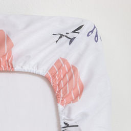 Простыня на резинке 2-спальная Этель Flower garden, 160200+25 см, бязь  фото 3