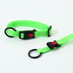 Ошейник для собак биотановый, ОШ 25-45 см, зелёный - Пушистое счастье фото 2
