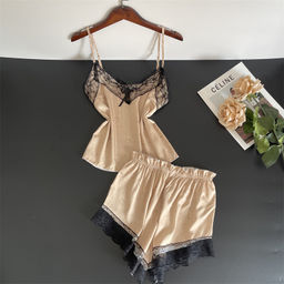 K12682 Костюм домашний: шорты и майка БЕЖЕВЫЙ