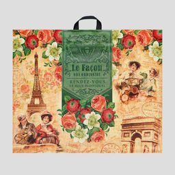 Цена за 25 шт. Пакет "Фасон", полиэтиленовый с петлевой ручкой, 71 х 55 см, 90 мкм