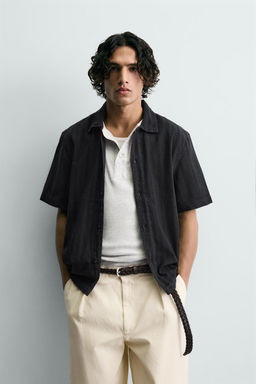 CAMISA ESTRUCTURA LAVADA / Negro - Zara фото 2