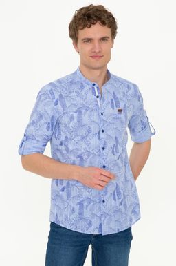 U. S. Polo Assn Мужская синяя рубашка с длинным рукавом - U.s. polo assn фото 3