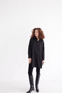 Базовая удлинённая рубашка свободного силуэта - Martichelli фото 8