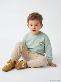 Bisiklet Yaka Erkek Bebek Sweatshirt ve E?ofman Alt?