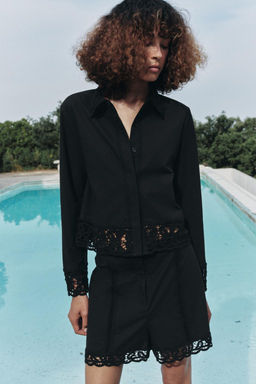 ZW COLLECTION CROCHET BERMUDA SHORTS - Zara фото 2