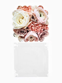 Цена за 5 шт. Коробка для печенья, кондитерская упаковка с пластиковой крышкой, My best wishes, 18?18?3 см